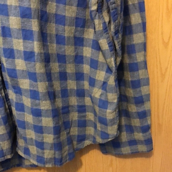Sonoma life and style size large blue and grey Buffalo checkered long sleeve - Picture 4 of 7